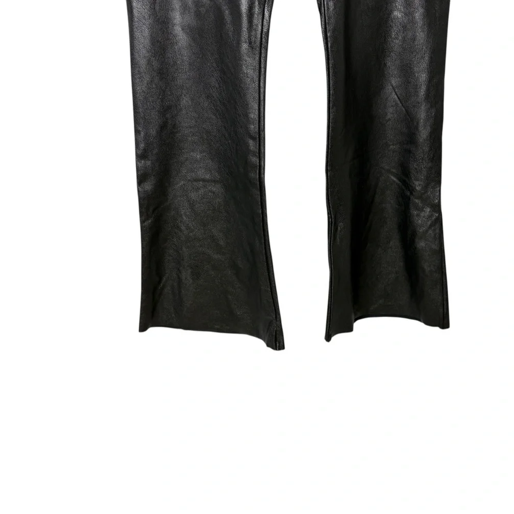 Commando Faux Leather Cropped Flare Leggings Black Size Medium SLG33 - Picture 5 of 8